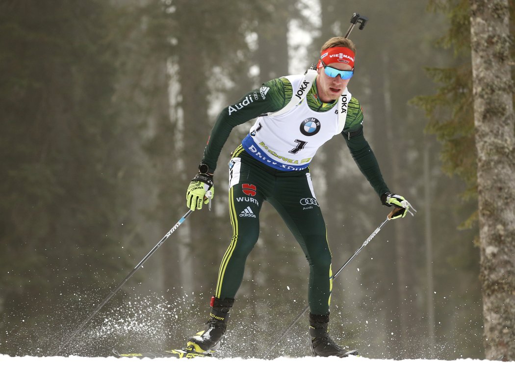 Německý biatlonista Johannes Kühn vybojoval v Pokljuce překvapivé druhé místo