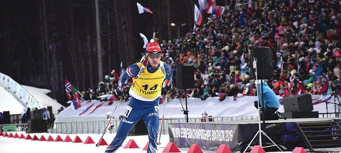 Biatlonista Jaroslav Soukup vybojoval na mistrovství Evropy stříbro v závodu s hromadným startem