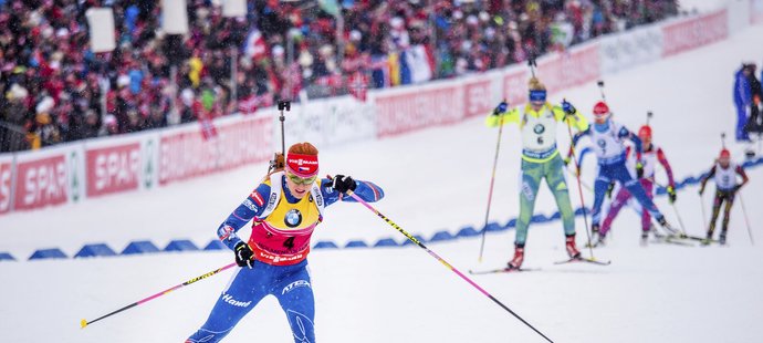 Gabriela Soukalová se o možný úspěch ve stíhačce připravila pěti chybami na střelnici