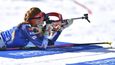 Česká biatlonistka Gabriela Koukalová při ležce na MS v Hochfilzenu