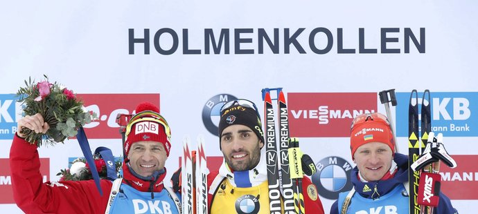 Ole Einar Björndalen skončil ve sprintu druhý, první byl Francouz Fourcade, třetí Semjonov z Ukrajiny