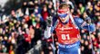 Ondřej Moravec na trati sprintu na MS biatlonistů v Hochfilzenu