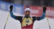 Vítěz závodu SP v Novém Městě na Moravě s hromadným startem, francouzský suverén Martin Fourcade