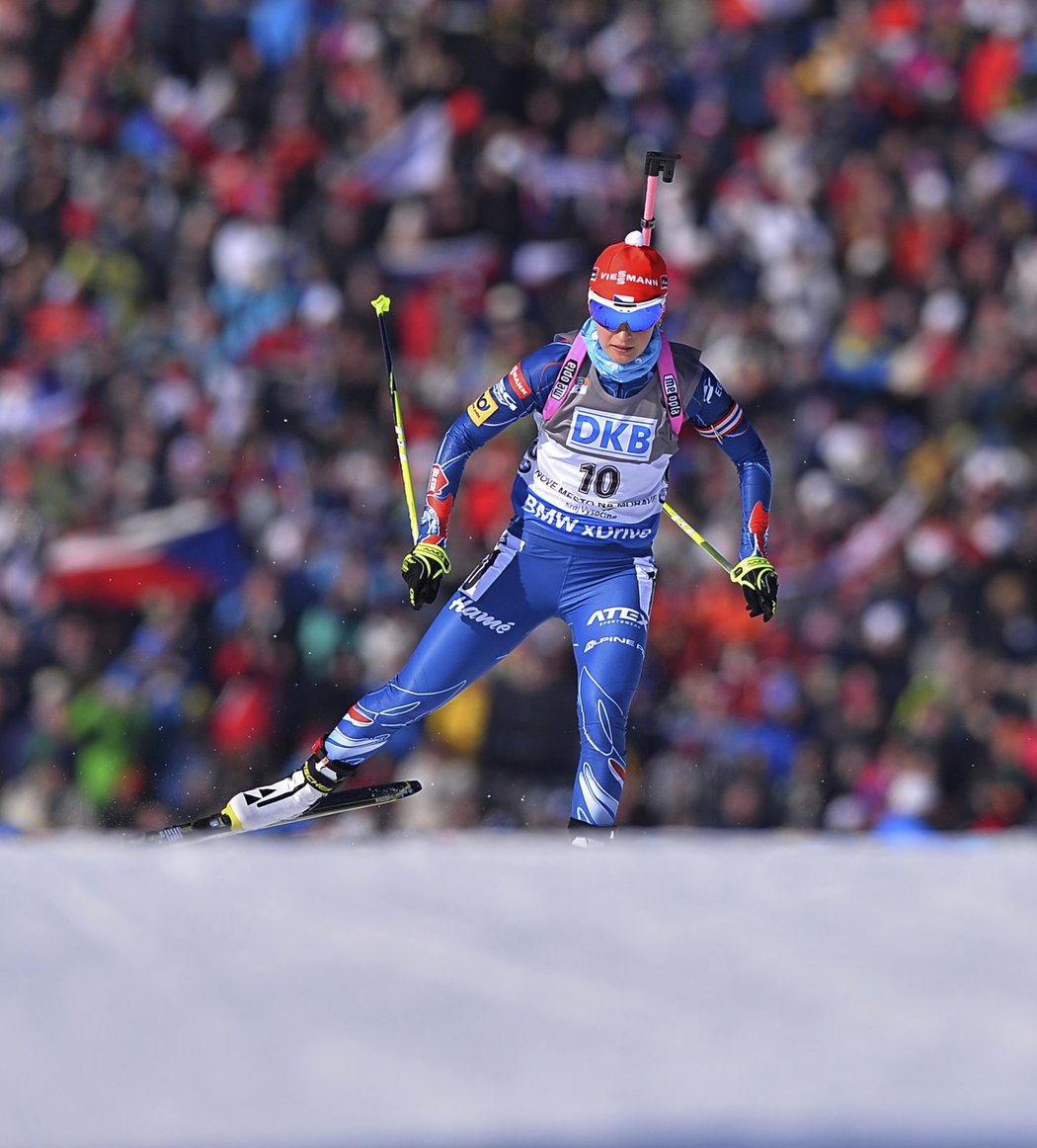 Veronika Vítková vydřela ve sprintu žen na 7,5 km v Novém Městě bronzovou medaili