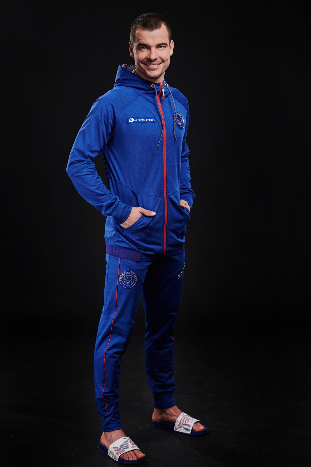 Biatlonista Michal Krčmář v nové olympijské kolekci