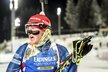 Veronika Vítková v cíli vytrvalostního závodu biatlonistek v Östersundu