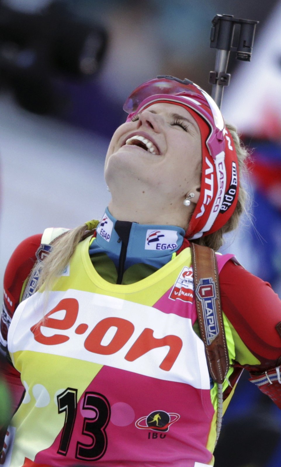 Šťastná Soukalová. Česká biatlonistka zvítězila v závodě SP v Ruhpoldingu