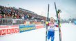 Spokojená Lucie Charvátová v cíli sprintu biatlonistek v Ruhpoldingu