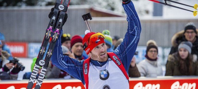 Michal Šlesingr se raduje ze třetího místa