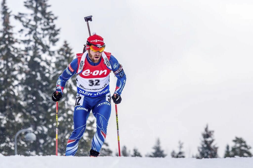 Michal Šlesingr na trati vytrvalostního závodu světového šampionátu v biatlonu