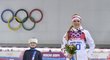 Gabriela Soukalová získala pátou českou medaili v Soči, v biatlonovém závodě na 12,5 kilometru s hromadným startem skončila druhá