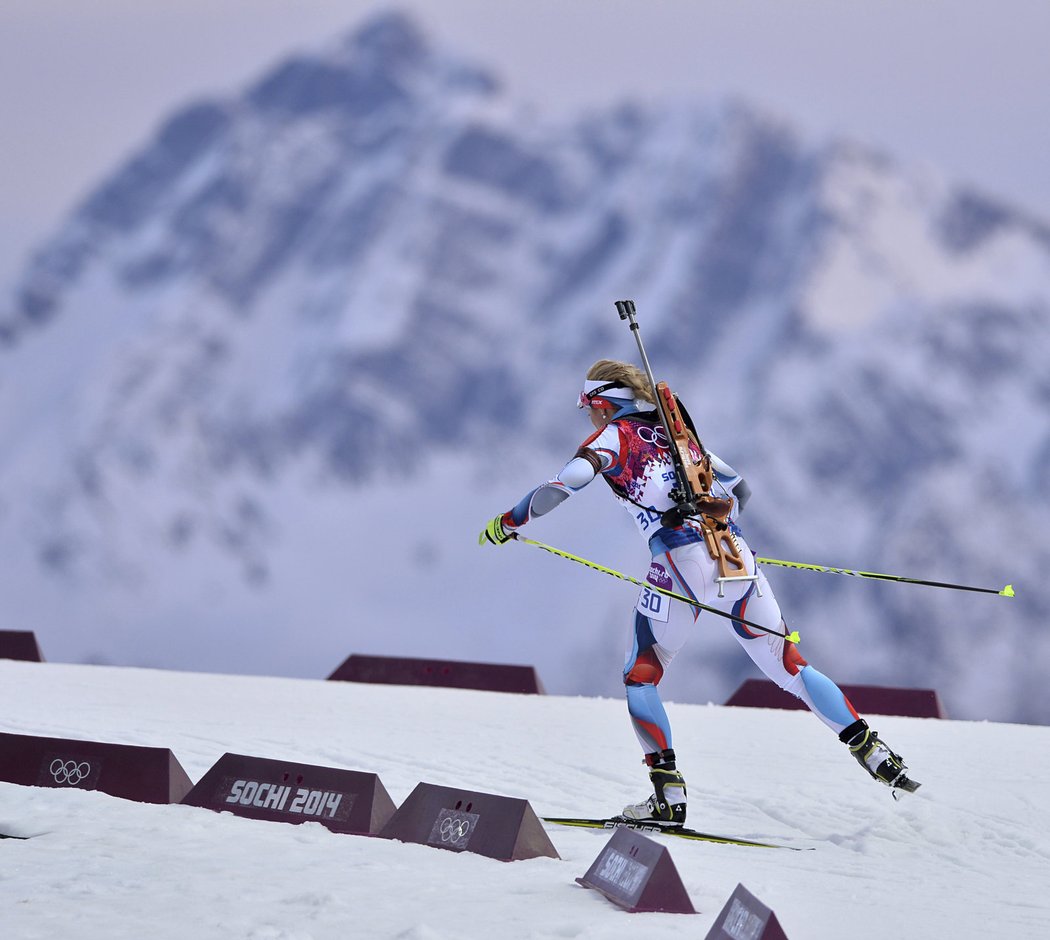 Takhle makala Gabriela Soukalová ve vytrvalostním závodě olympiády v Soči