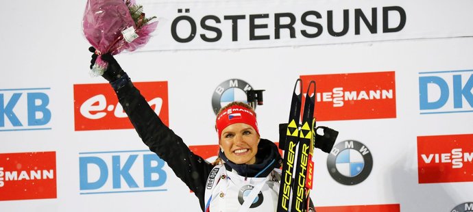Gabriela Soukalová slaví v Östersundu devátý triumf ve Světovém poháru