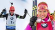 Německá biatlonistka Laura Dahlmeierová říká o Gabriele Koukalové, že je ve startovním poli nejkrásnější