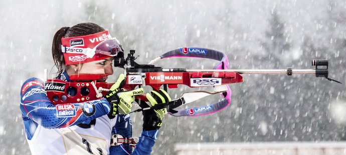 Jitka Landová třetí úsek štafety v Ruhpoldingu zvládla