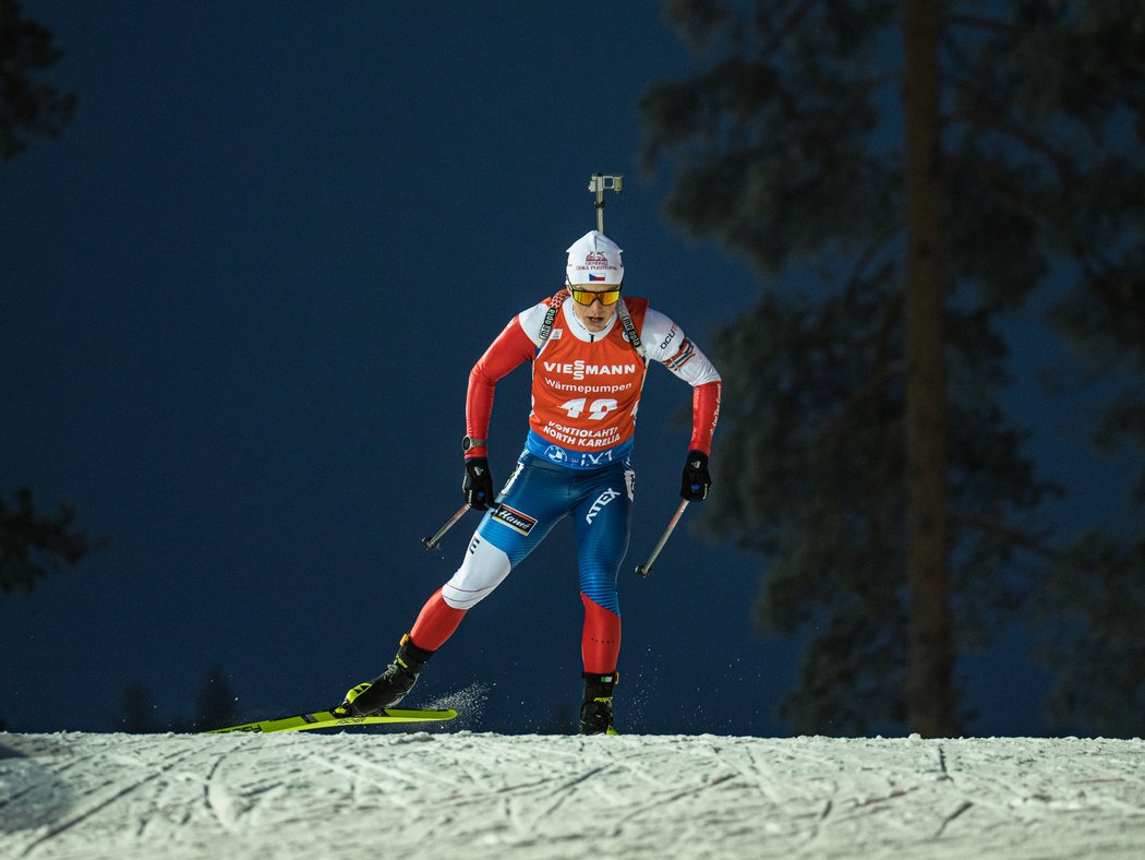 Český biatlonista Jakub Štvrtecký