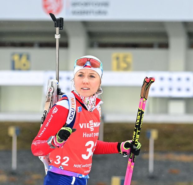 Česká biatlonistka Tereza Voborníková při MS 2024 v Novém Městě na Moravě Česká biatlonistka Tereza Voborníková při MS 2024 v Novém Městě na Moravě