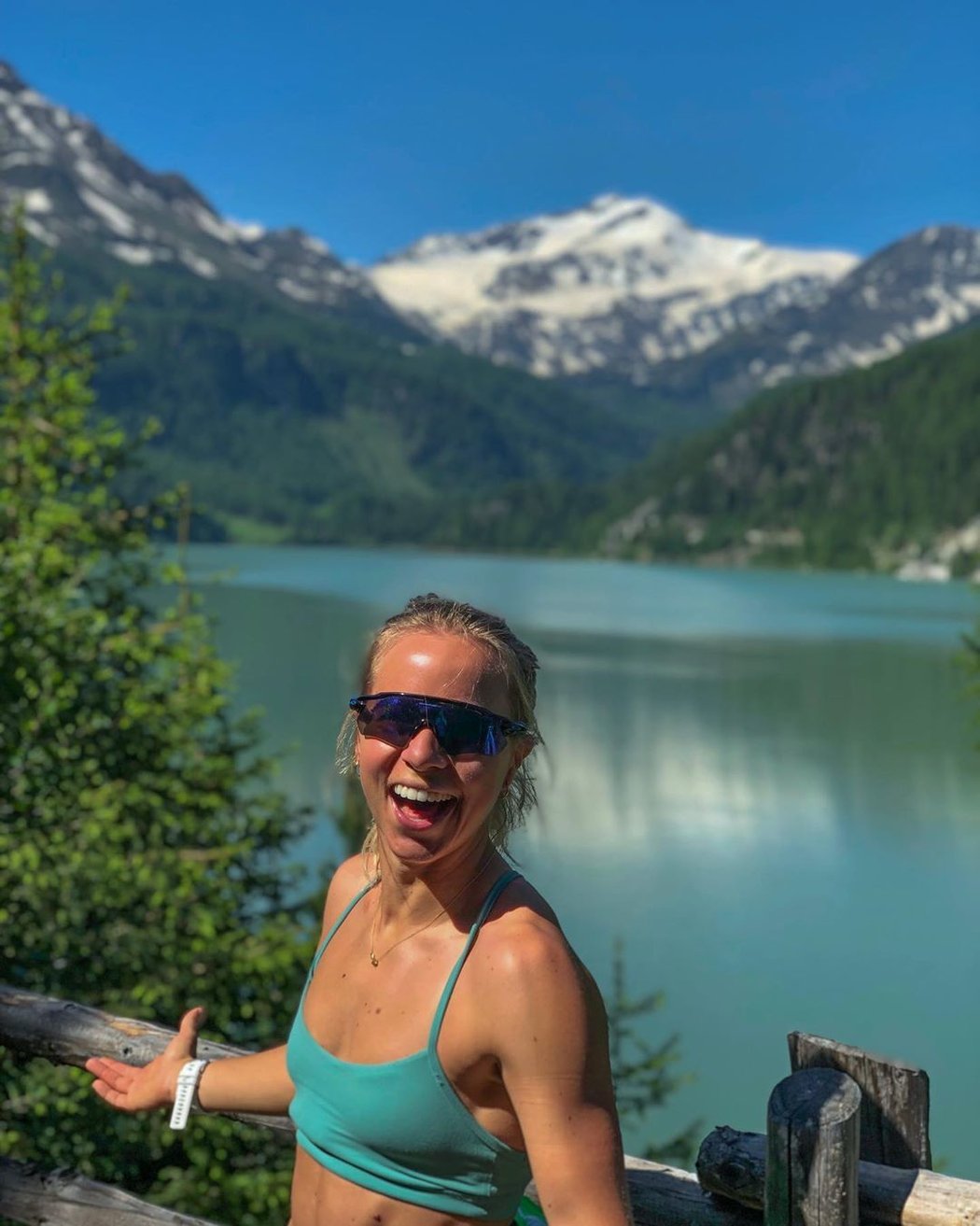 Norská biatlonistka Tiril Eckhoffová na dovolené