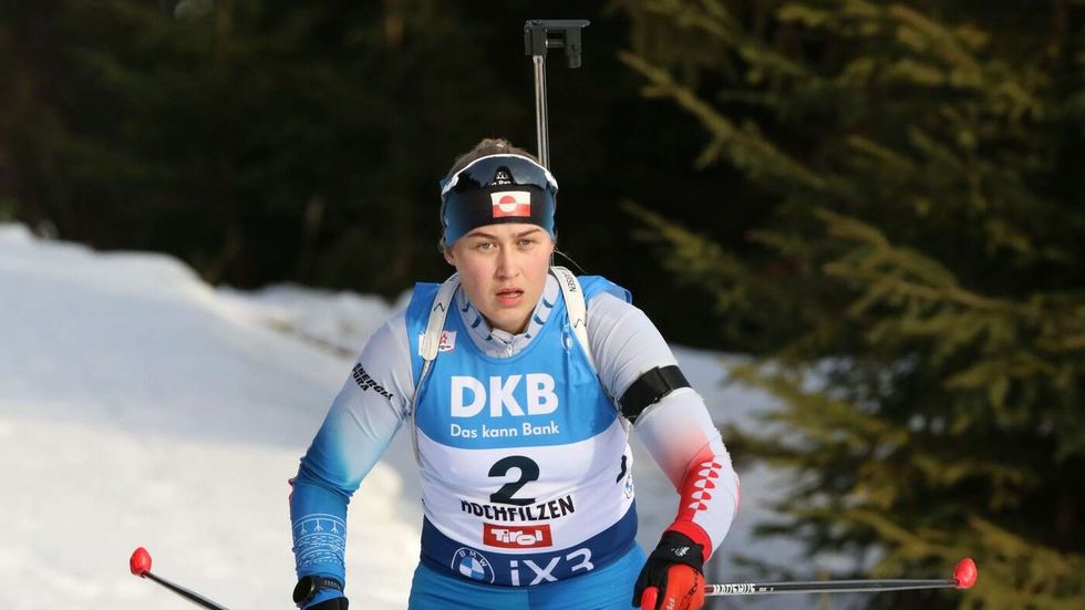 Grónská biatlonistka Ukaleq Slettemarková