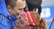 Šťastná Gabriela Koukalová po vítězství ve Světovém poháru v Novém Městě na Moravě