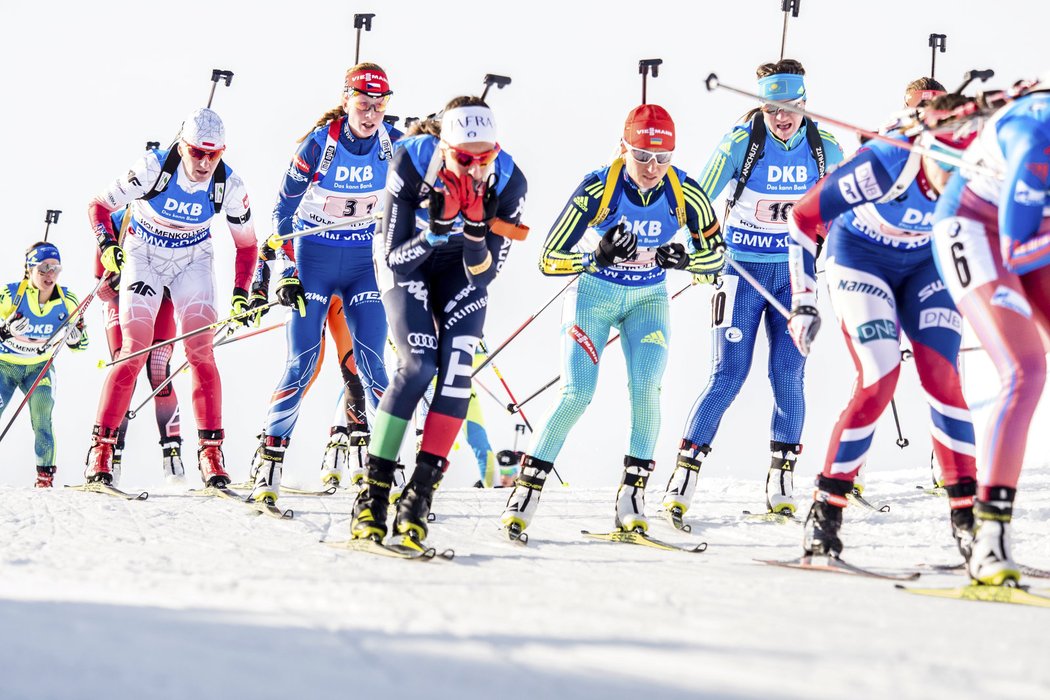 Ženská biatlonová štafeta na světovém šampionátu v Oslu