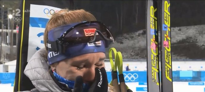 Paulína Fialková se po závodě při televizním rozhovoru neubránila slzám