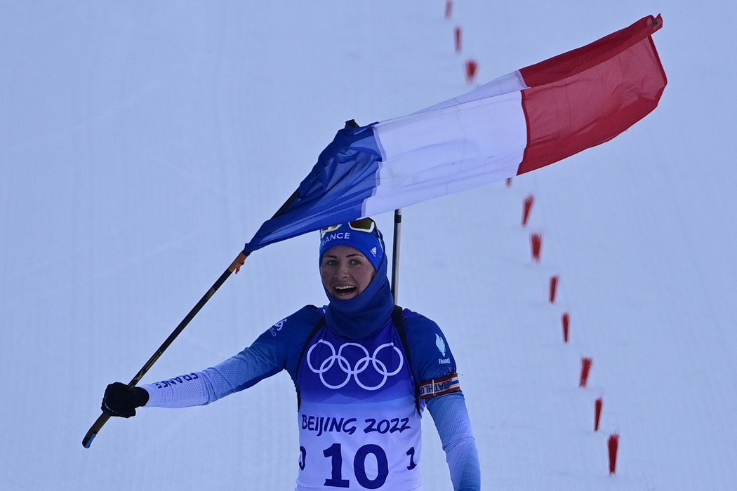 Olympijská vítězka Justine Braisazová-Bouchetová z Francie