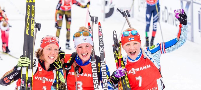 Mezi tři nejlepší se české biatlonistky na světovém šampionátu nedostaly