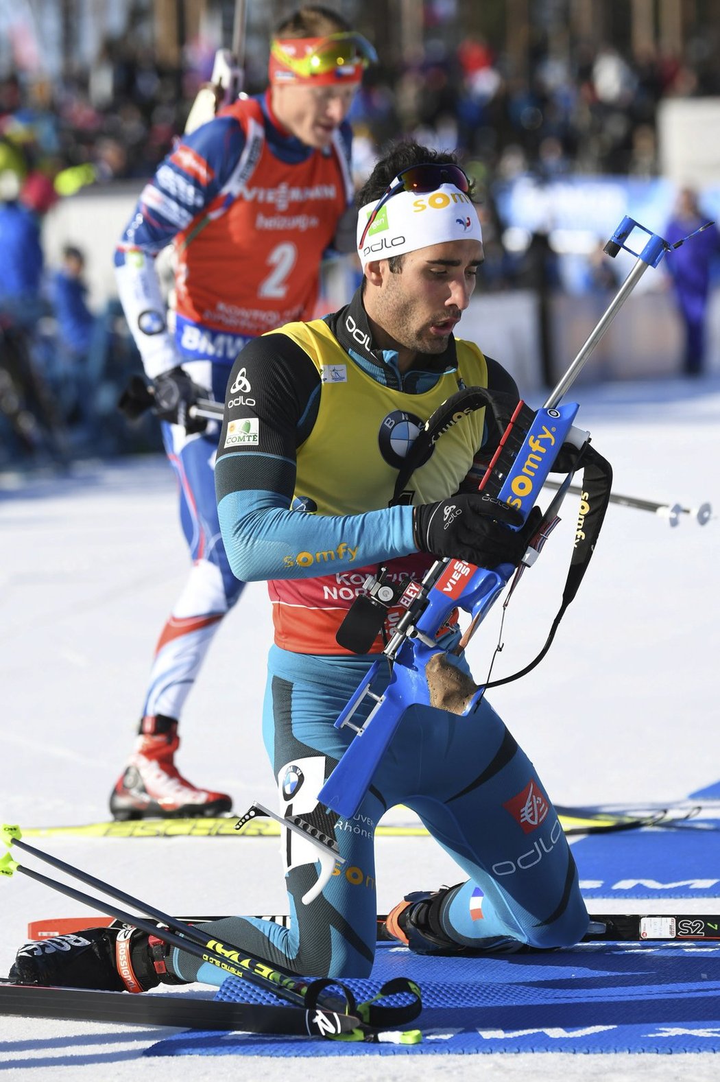 Martin Fourcade na střelnici několikrtá chyboval