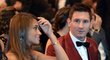 Hvězdný pár Lionel Messi a Antonella Roccuzzová během vyhlášení Zlatého míče za rok 2013