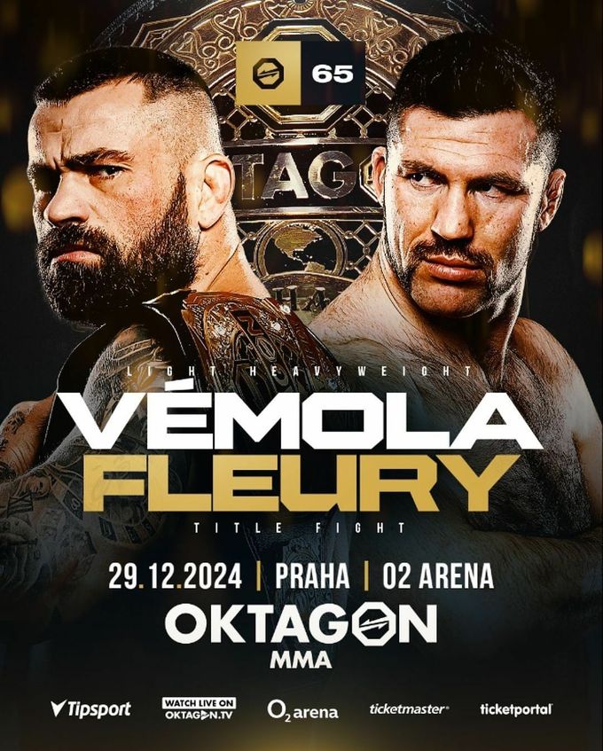 Vémola vs. Fleury: Program a hlavní karta OKTAGON 65 Vémola vs. Fleury: Program a hlavní karta OKTAGON 65