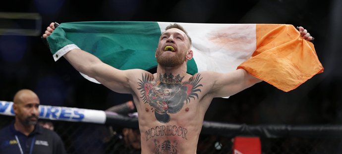 Conor McGregor jako nadšený vítěz