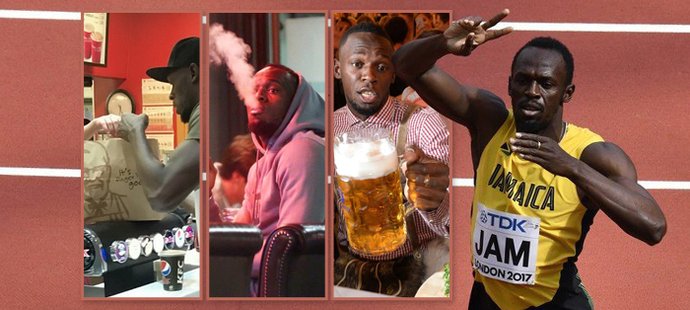 Usain Bolt si užívá sportovního důchodu opravdu důkladně, s alkoholem, kouřením či jídlem z fast foodu