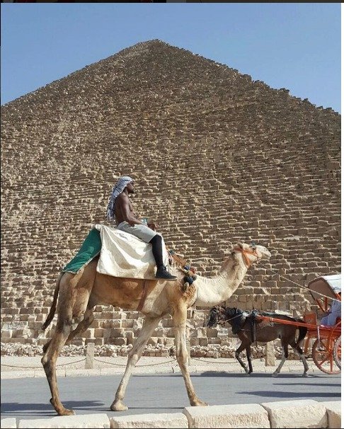 Mayweather na výletě u egyptských pyramid.