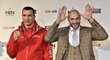 Vladimir Kličko a Tyson Fury před duelem