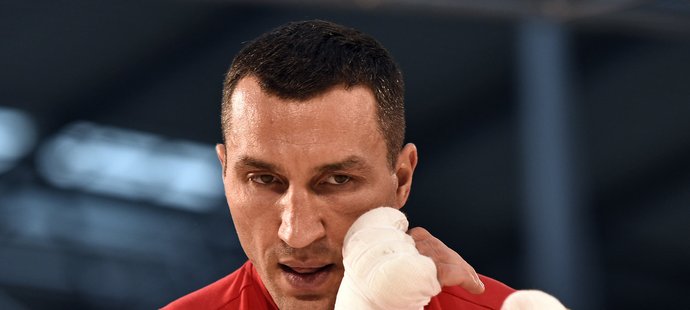 Boxer Vladimir Kličko trénuje na zápas