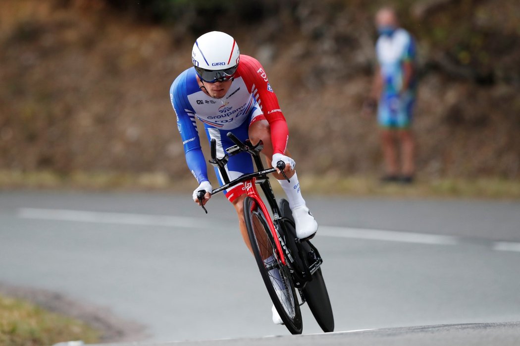 Valentin Madouas při časovce na Tour de France