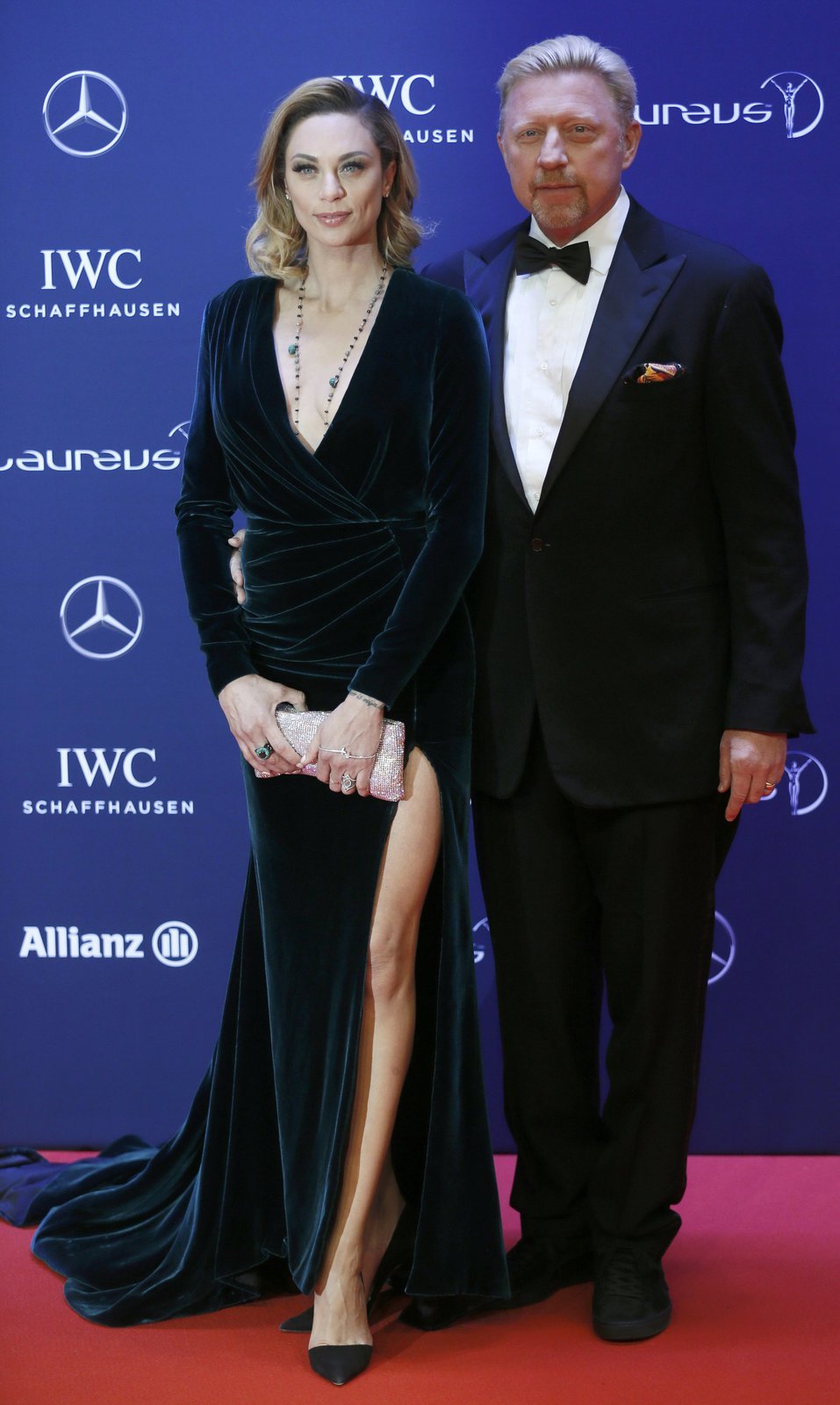Tenisová legenda Boris Becker po boku manželky na vyhlášení cen
