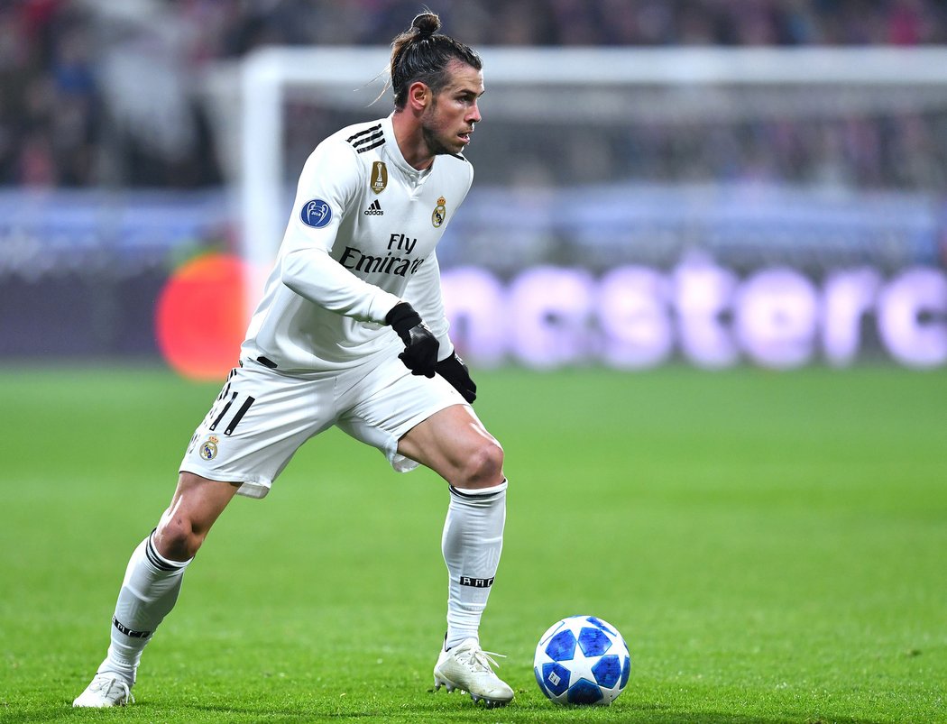 Gareth Bale v utkání proti Plzni.