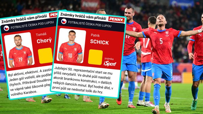 ZNÁMKY Česka: Chorý zastínil Schicka, Souček je prostě gólový. Dobrý Karabec, akorát... ZNÁMKY Česka: Chorý zastínil Schicka, Souček je prostě gólový. Dobrý Karabec, akorát...