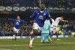 Útočník Evertonu Romelu Lukaku vstřelil proti Chelsea dvě branky