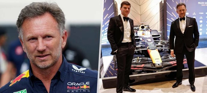 Šéf stáje Red Bull Christian Horner čelí obvinění z obtěžování. Na fotce se šampionem F1 Maxem Verstappenem