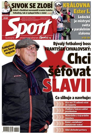 Titulní strana deníku Sport