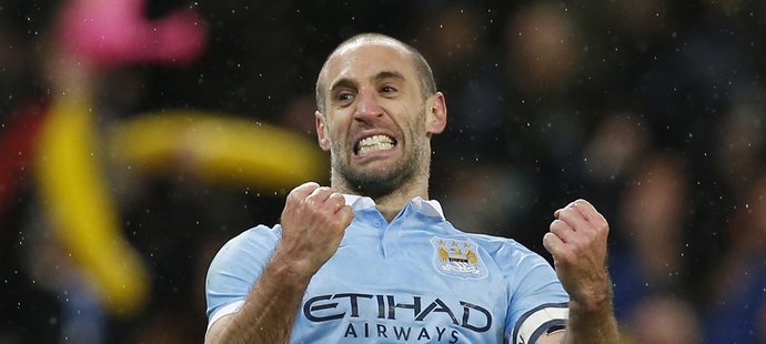 Pablo Zabaleta se raduje z postupu do finále Ligového poháru 