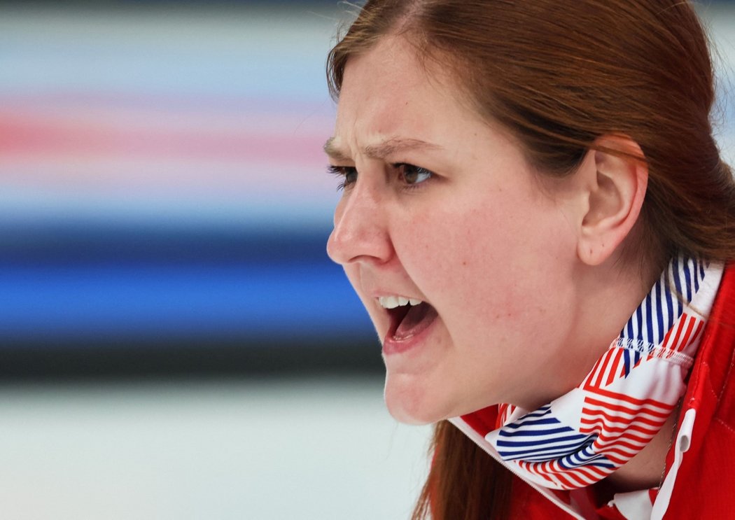 Česká curlerka Zuzana Paulová během zápasu s Čínou