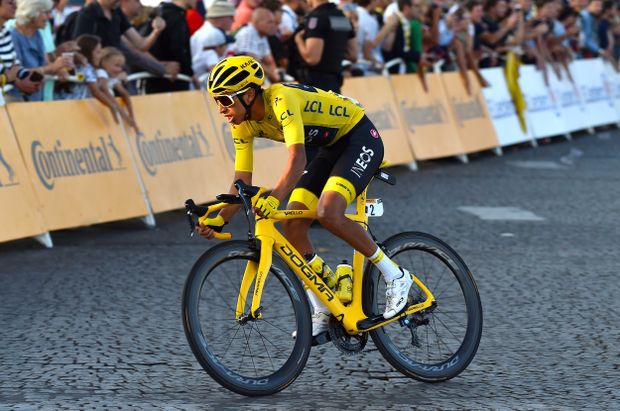 Elitní kolumbijský cyklista Egan Bernal Elitní kolumbijský cyklista Egan Bernal