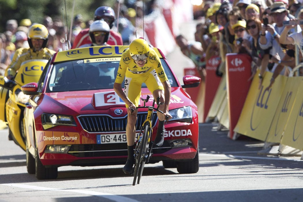 Vedoucí muž v žlutém Chris Froome