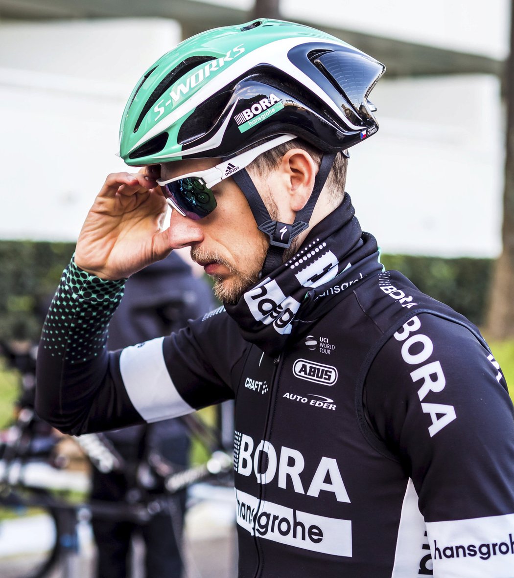 Český cyklista Leopold König v dresu stáje BORA-hansgrohe