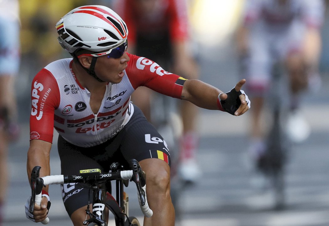 Caleb Ewan oslavil své premiérové etapové prvenství na Tour de France