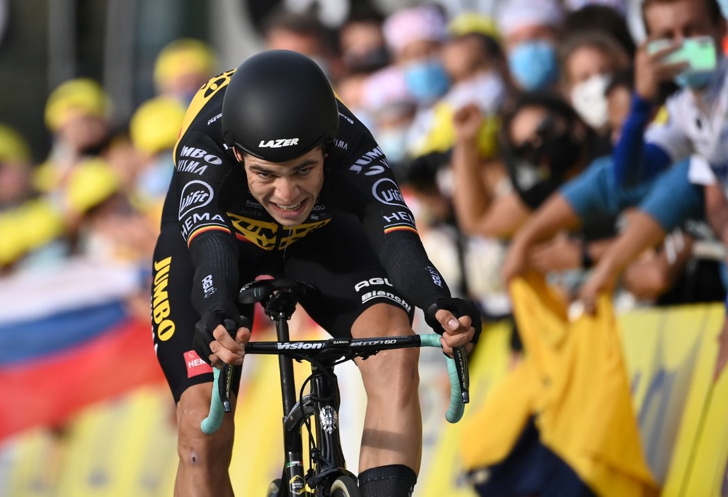 Wout Van Aert při časovce na Tour de France 2020